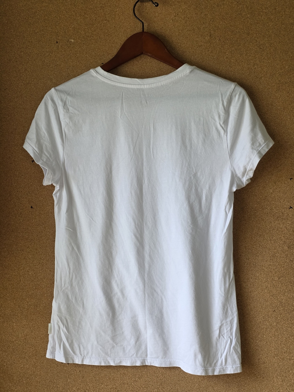 Calvin Klein White CK Logo Tee Metallic Silver Graphic Cotton Modal L - Picture 3 of 12